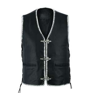 Chaleco de Cuero con Superficie Lisa, Estilo Relajado, con Logotipo Personalizado, para Combinar en Capas, Estilo Urbano y Atuendos Casuales Diarios - Product Image 4