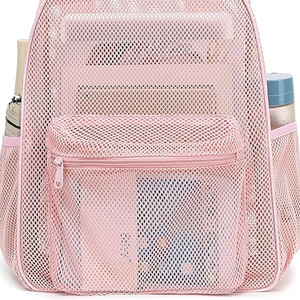 Unisex Lưới Trong Suốt ba lô với USB 14-19 inch oxford Vật liệu mở đóng cửa panelled thiết kế mô hình - Product Image 6