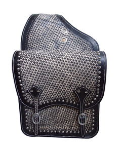 Bolsas de sillín de salto ecuestre de cuero genuino de alta calidad, ropa de equitación occidental mecanizada a mano para caballos - Product Image 4