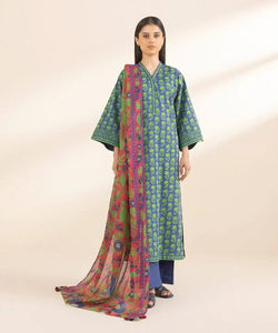 2025 alta calidad bordado completo mujeres césped y algodón vestido conjuntos venta al por mayor fábrica algodón Shalwar Kameez conjunto servicio OEM - Product Image 6