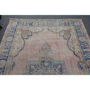 Tapis en laine beige bleu persan classique 6.6x10.3 pieds tapis turcs turcs support en Latex pour salon couloir 10mm en peluche - Product Image 5