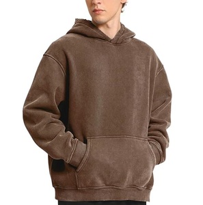 Sudaderas con capucha de lavado ácido para hombre de calidad superior gruesa de peso pesado RTS ropa de calle en blanco de gran tamaño moda de invierno capucha lavada con ácido para hombre - Product Image 3
