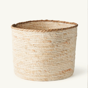 ตะกร้าเปลือกข้าวโพดสานด้วยมือวัสดุธรรมชาติโซลูชันจัดเก็บอุปกรณ์ตกแต่งบ้านรักษ์โลกแบบมีสไตล์ขายส่งจากเวียดนาม - Product Image 1