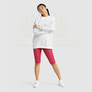 Vente en gros de pulls molletonnés pour femmes pull surdimensionné col rond hauts pulls confortables tenues d'automne hiver vêtements 2025 mode - Product Image 4