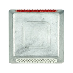 Borne de signalisation routière en aluminium 10x10x2 cm avec tige rotative et lumière clignotante - Product Image 3