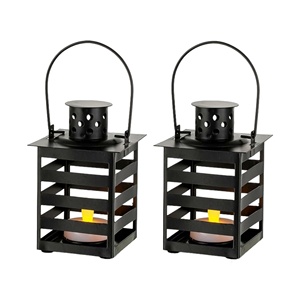 High Quality <b>Black</b> Mini Metal <b>Lantern</b> For Wedding Christmas Home Hotel Use in Wholesale Price - Product Image 2