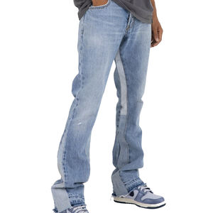Vente en gros de jeans grande taille pour hommes denim coupe ample mode décontractée confortable production de jeans en vrac et approvisionnement sur mesure - Product Image 2