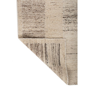 พรมขนสัตว์คลาสสิก Abrash สีเบจ-น้ำตาล ทอแบบเรียบ สำหรับตกแต่งบ้าน ทำด้วยมือ ขนาด 4 เมตร รูปทรงสี่เหลี่ยมผืนผ้า ลายแบบนามธรรม สำหรับห้องนั่งเล่นและทางเดิน-ADWL-169 - Product Image 4