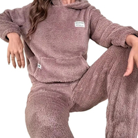 Ensemble sweat à capuche pour femme, hiver, molleton surdimensionné, manches longues, doublure confortable, décontracté, personnalisable sur le devant, tenues 2025