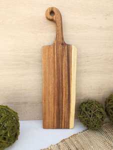 Forma personalizada de grosor Extra Premium con mango sólido Tablas de cortar de madera Bloque de madera de acacia de grano final de diseño único - Product Image 4