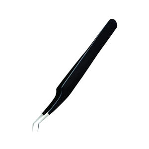 Fantastique professionnel pince à épiler d'extension de cils pince à cils en acier inoxydable faite à la main pince à épiler à sourcils - Product Image 6