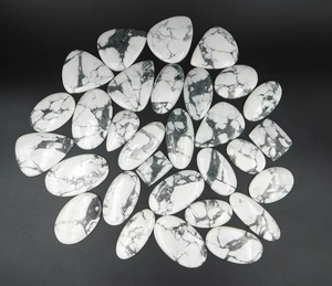 100% High Quality Natural White Howlite Cabochon Polished Loose Gemstone Lot 100% Natural Howlite Cabochon - Product Image 1