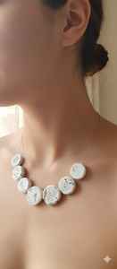 Perles de corail fossile rose naturelles, forme de tambour rond avec trou au centre, à essayer en quelques secondes, 20% de réduction et cadeau du Nouvel An - Product Image 4