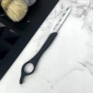 Haute professionnel en acier inoxydable coiffure rasoir droit remplacement unique couleur noire amincissement texturisant visage de coupe - Product Image 6