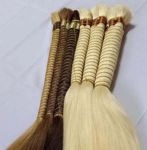 Extensions de cheveux indiens Remy de haute qualité, volume épais, aspect complet, double trame machine, sans traitement chimique, toutes les couleurs, teintables - Product Image 2