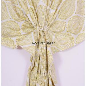 Robe vintage en coton à motifs floraux faite à la main pour femmes |   Robe d'été courte |   Vêtements décontractés écologiques faits à la main avec impression au bloc - Product Image 3