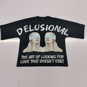 T-shirt surdimensionné en coton 250 g/m² coupe courte et carrée, impression DTG, épaules tombantes, fabrication sur mesure - Product Image 1