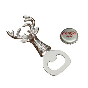 Abrebotellas de aluminio hecho a mano con forma de cabeza de ciervo al por mayor, accesorios de barra de metal para restaurante y bares, abridor de botellas de vino - Product Image 5