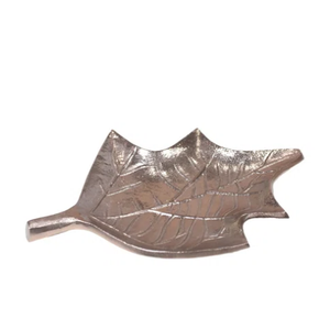 Plateau de service en métal rustique de style ferme avec motif de feuilles rond/carré pour la décoration de table de fête de mariage et la remise de cadeaux - Product Image 6