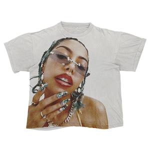 T-shirt Homme Personnalisé avec Logo Imprimé en Relief, Coupe Ample, Style Vintage, 100% Coton Épais, T-shirt de Luxe à Imprimé Graphique - Product Image 2