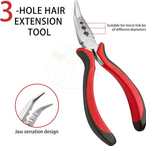 Stainless Steel Micro <b>Bead</b> Hair <b>Extension</b> Plier Tool for Ring Fitting & Opening Salon Use OEM Customizable - Product Image 3
