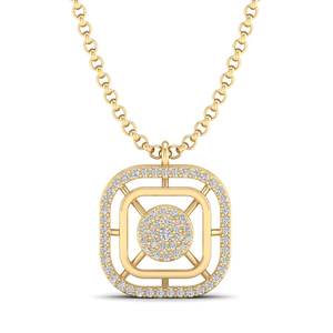 REYES Venta caliente 14K oro brillante corte redondo 0,23 quilates Moissanite colgante collares para mujeres precio al por mayor joyería fina - Product Image 6