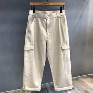 กางเกงคาร์โก้เอวกลางสำหรับผู้หญิง ผ้าฝ้าย 100% ซิปหน้า กางเกงวอร์มฤดูหนาว ผ้าไม่เป็นขุย สไตล์ลำลอง - Product Image 5