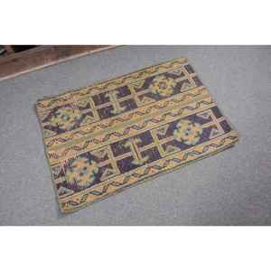 Alfombra de área de lana turca Vintage, 150cm X 220cm, diseño de retazos marrón Beige, respaldo de látex rectangular grande para pasillo, habitación, cabecera - Product Image 5