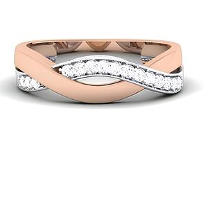 Anillo de diamantes en oro rosa sólido de 14 quilates 0.27CT IGI Certificado Diamante natural Regalo de boda y Aniversario - Product Image 5