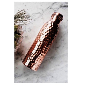 Bouteille en cuivre imprimée 950 ml en ligne sur une bouteille d'eau vivante marron cadeau fait main personnalisé produit indien fait main - Product Image 4