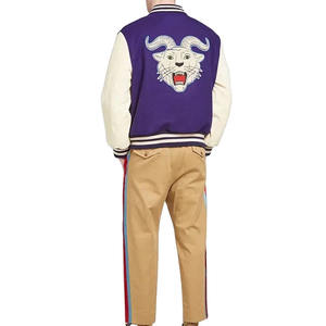 แจ็คเก็ตวาร์ซิตี้สไตล์เลตเตอร์แมนคลาสสิกสำหรับผู้ชาย มีฮู้ด กันน้ำ ระบายอากาศได้ดี สีสันปรับแต่งได้ เหมาะสำหรับใส่ไปโรงเรียน เล่นกีฬา หรือสวมใส่ลำลอง - Product Image 2