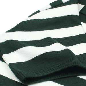 Polo da Uomo a Maglia Intrecciata con Righe, Maglieria Premium in Cotone, Manica Corta, Vestibilità Classica, Abbigliamento Casual Elegante - Product Image 6