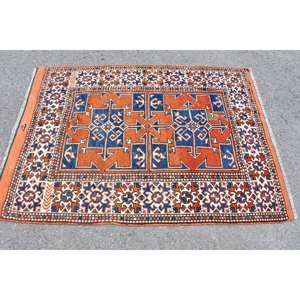 พรมเย็บปะติดด้านข้างทำจากขนสัตว์ตุรกี3.9ชิ้นพรมปูพื้นสี่เหลี่ยมผืนผ้าสำหรับวัยรุ่นใส่ทางเดินในห้องโถงทำด้วยมือ - Product Image 3