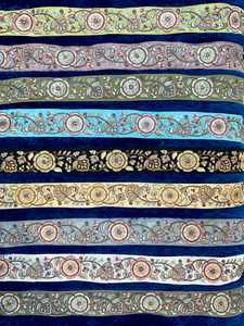 Custom made Premium floral lace <b>fabric</b> with intricate embroidery available in multiple colours and patterns for resale. - Product Image 5