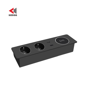 Enchufes Eléctricos Empotrados de Sobremesa, Tomas de Corriente EU, Regleta de Enchufes, Cargador Inalámbrico, Altavoz, Cable de Extensión con Carga Rápida USB para Teléfono - Product Image 4