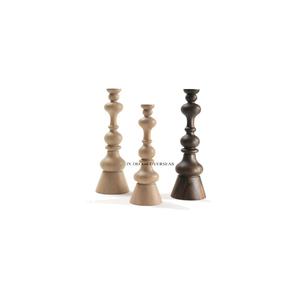 Bougeoirs de table de pièce maîtresse de table de mariage et d'événements en bois de haute qualité de conception standard simple d'Inde - Product Image 1