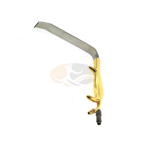 Rétracteur de sein Jackbilly à double extrémité dentée 22 x 55 mm 31 cm plaqué or certifié CE en acier inoxydable manuel classe I en plastique - Product Image 1