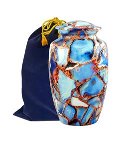 Dernière conception de fournitures funéraires de forme personnalisée urne de crémation en métal pour les cendres humaines adultes urnes commémoratives - Product Image 1