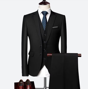 남자의 이탈리아 비즈니스 슬림 핏 <span class=keywords><strong>3</strong></span> 피스 로얄 블루 웨딩 정장 통기성 최악의 패브릭 신랑 무도회 턱시도 신랑 들러리 블레이저 - Product Image 5