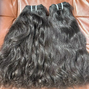 Extensiones de cabello humano virgen de templo indio crudo sin procesar 100%, Color Natural, doble trama, ondulado, rizado Natural, suministro a granel - Product Image 6