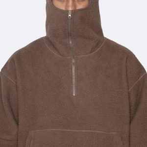 Sudadera con capucha pasamontañas con estampado lavado a la piedra bordada personalizada con estilo, peso pesado, Unisex, 100% algodón, invierno, hombres, cremallera completa - Product Image 2