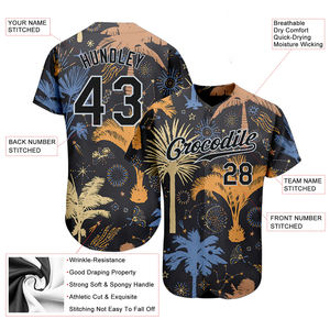 Uniformes de béisbol y softbol para jóvenes con impresión digital de servicio OEM, ropa deportiva de poliéster abotonada con número, camisetas suaves para discoteca - Product Image 3