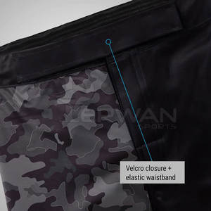 กางเกงขาสั้น MMA ของผู้ชายผ้าโพลีเอสเตอร์ระบายอากาศชุดเล่นกีฬาชกมวยทรงหลวม - Product Image 3