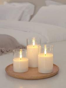 Vela de Cera en Forma de Pilar para el Festival Islámico del Eid Ramadán, en Frasco de Vidrio Cilíndrico, Centro de Mesa para el Hogar, Decoración para Bodas y Fiestas, Regalo Perfumado - Product Image 4