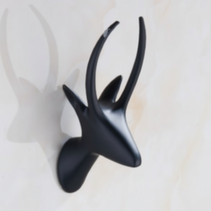 Gancho para Abrigos JIBH016 Premium, Diseño de Ciervo, Negro, Montado en la Pared, Gancho de Metal Resistente para Batas, Decoración para el Hogar, Baño y Cocina, Venta al por Mayor - Product Image 2