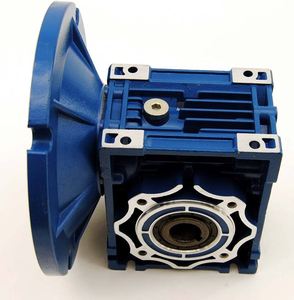 Réducteur de vitesse à vis sans fin bleu à montage sur bride, à arbre creux, rapport 10:1, 5 CV, NMRV030 pour transmission - Product Image 1