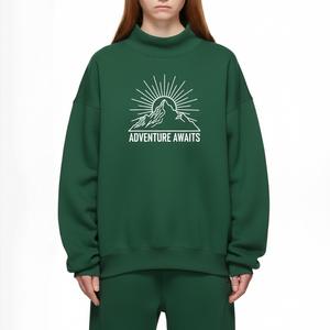 เสื้อสเวตเตอร์ผ้าฟลีซสำหรับผู้หญิงพิมพ์ลายด้านหน้าผ้าโพลีเอสเตอร์/ ผ้าฝ้ายผสมโพลีเอสเตอร์/ ผ้าคอตตอนแห้งเร็วสำหรับฤดูหนาว - Product Image 2