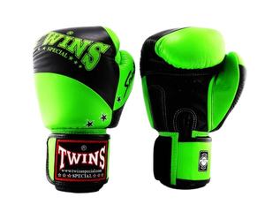 Guantes de Boxeo Muay Thai Negros y Verdes de Secado Rápido para Exteriores, Diseño Profesional de Alta Calidad, Guantes de Entrenamiento de Kickboxing y MMA - Product Image 1