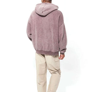 Nouvel arrivage Sweats à capuche délavés à l'acide de haute qualité pour hommes, vêtements actifs confortables et anti-rides à séchage rapide pour l'hiver, teints en plaine - Product Image 2