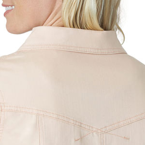 New Arrival Solid Color Customized Logo Women Denim Jacket Breathable Wholesale Price Plus Size Denim Jacket For Women's - Product Image 5